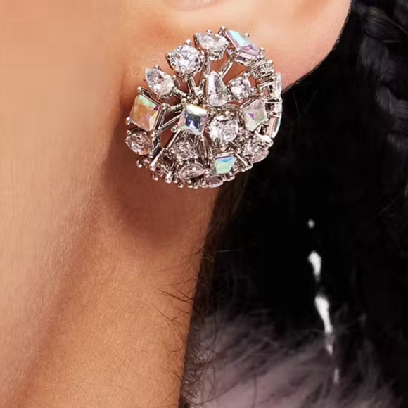 KATE SPADE Iridescent Crystal Cluster Stud Earrings - Picture 4 of 6